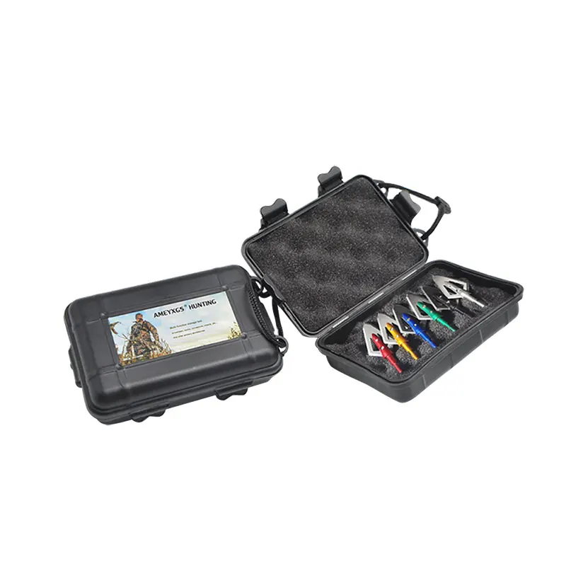 Punta de flecha fija de 2 cuchillas para tiro con arco compuesto, puntas de acero afiladas, puntas anchas de 100 granos con caja, 6 uds. - imagen 5