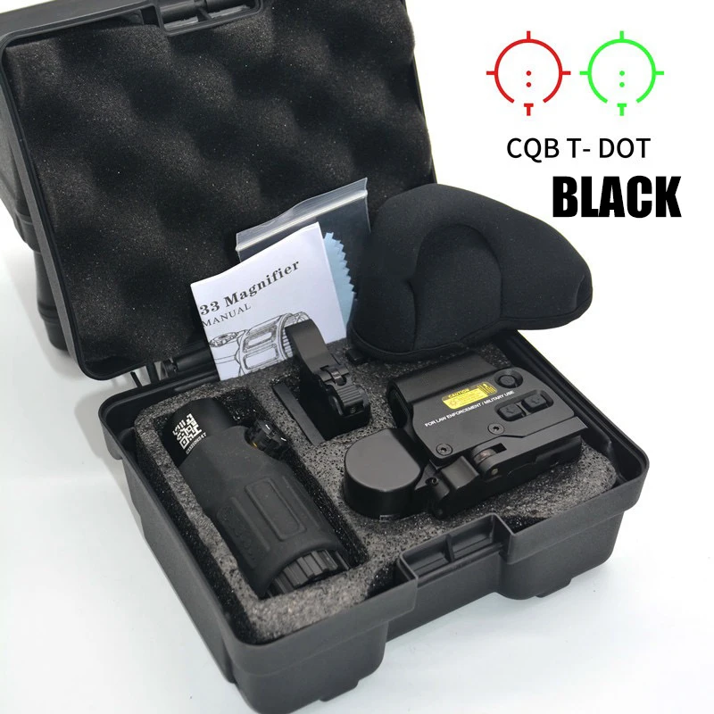 Caja holográfica táctica 558 + G33, mira de punto rojo y verde, lupa 3X, Combo de caza, Rifle de tiro, alcance de caza - imagen 5