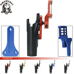 SINAIRSOFT IPSC IDPA Funda de pistola ajustable tipo T Kit cerrado universal Equipo de competición de aluminio CNC para tiradores IPSC
