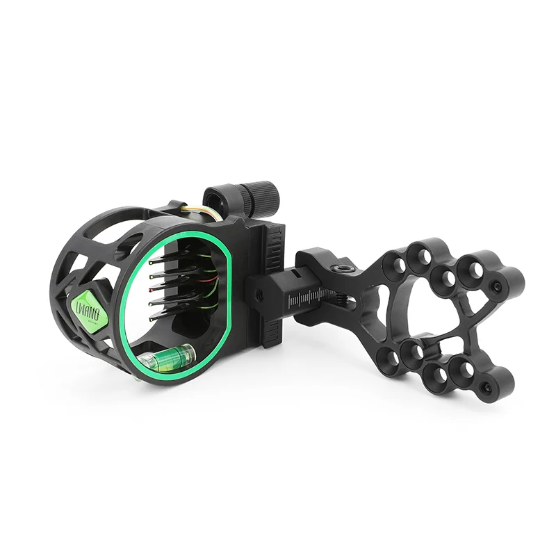 Arco compuesto, mira de 5 pines, mano izquierda/derecha, visión de luz de fibra óptica de 0,019 ", mira de puntería ajustable para tiro con arco y caza - imagen 3