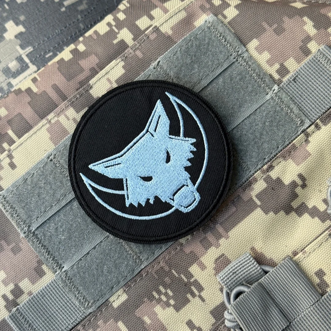 Parche de lobo táctico, insignia de moral bordada, apliques, parches militares de gancho y bucle para ropa, mochila al aire libre, pegatinas personalizadas