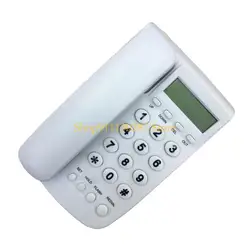Teléfono fijo escritorio J1HC para personas mayores, botones grandes y pantalla LCD para llamadas teléfono con cable