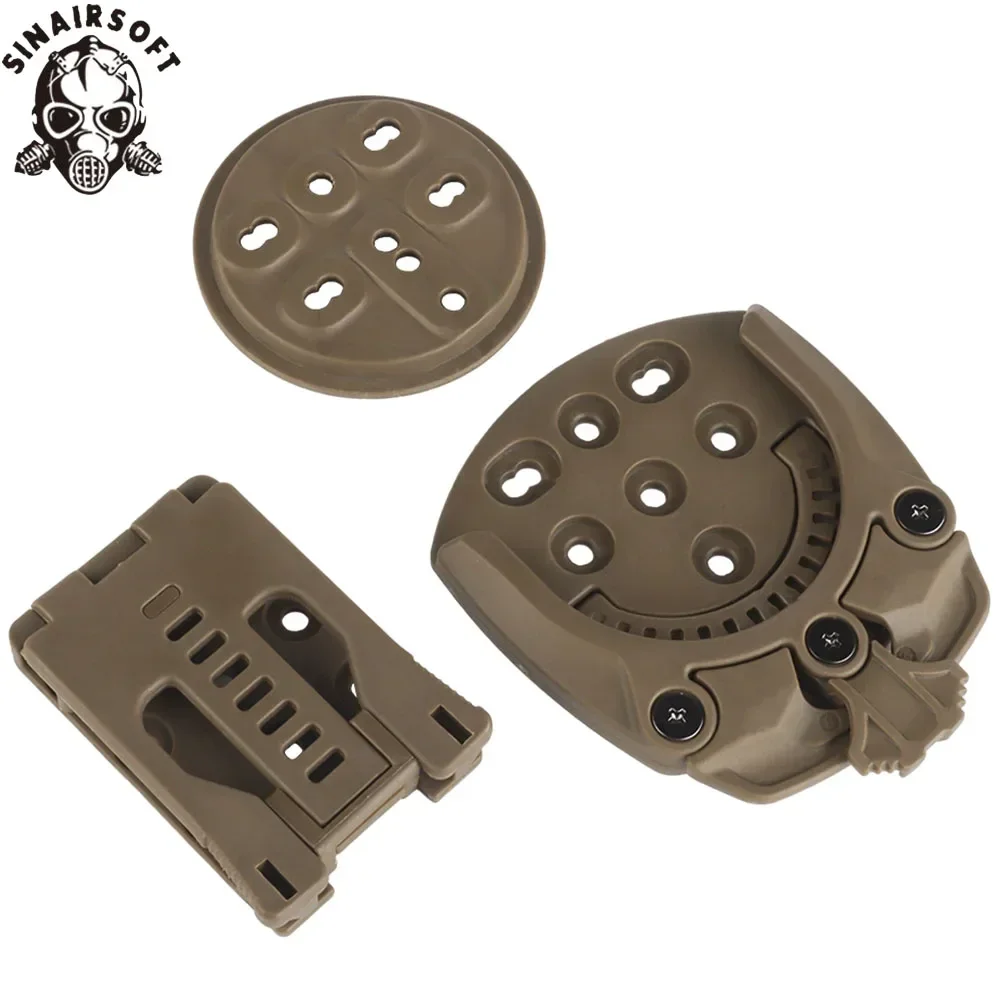 Adaptador de funda táctica giratoria de 360 grados para caza al aire libre, montaje de Base, accesorios de funda de tiro Modular Airsoft