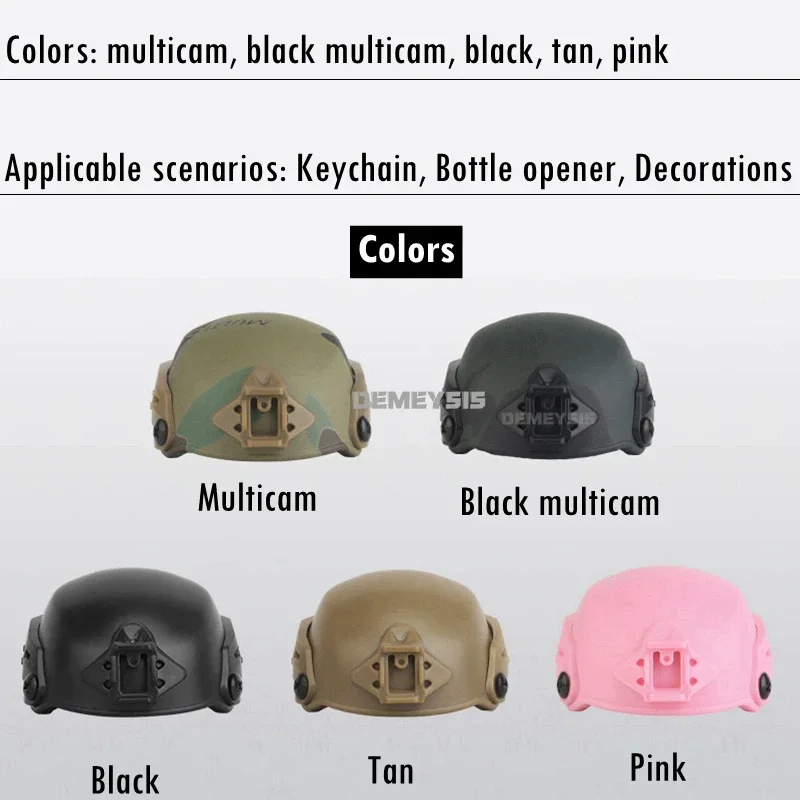 Mini abridor de botellas de cerveza, casco táctico MK, modelo portátil, llavero, mochila, decoraciones colgantes, colgante de regalo - imagen 2