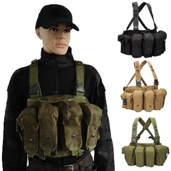 Chaleco táctico FG atacs, aparejo de pecho Molle, ejército militar AK 47, Airsoft al aire libre, Paintball, caza, tiro, chaleco, bolsa de revista, equipo