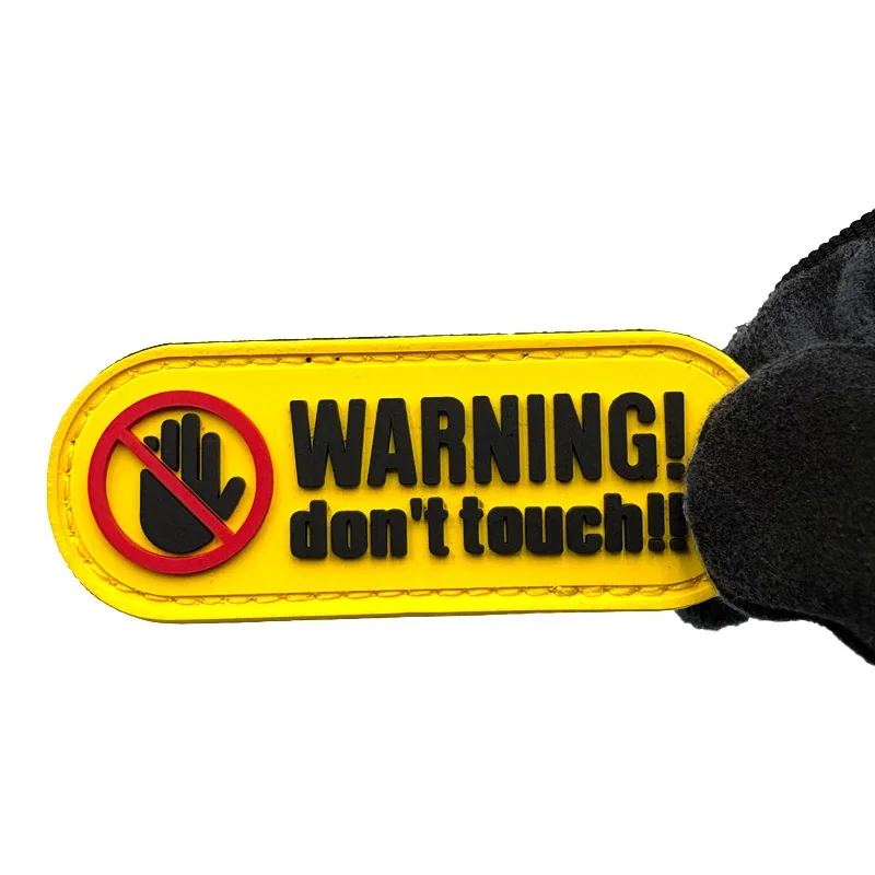 Parche táctico de PVC de advertencia, insignia de moral no tocar, brazalete con gancho y bucle, accesorios para mochila, pegatinas, parches para ropa - imagen 5