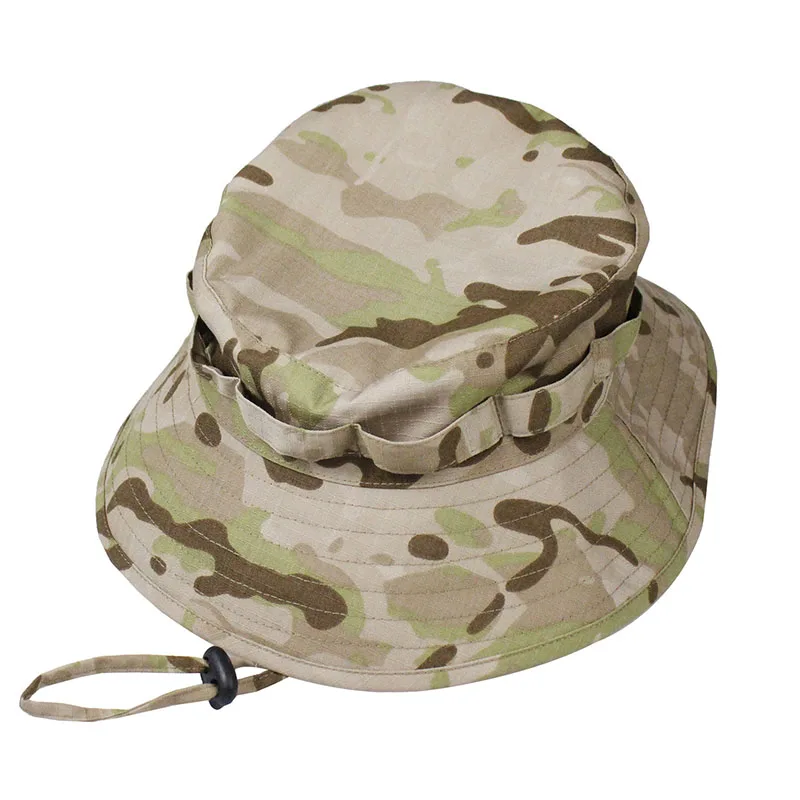 Sombrero de cubo Boonie de camuflaje táctico para hombre, gorras de sol de camuflaje para deportes al aire libre, caza, pesca, senderismo - imagen 5