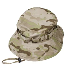 Sombrero de cubo Boonie de camuflaje táctico para hombre, gorras de sol de camuflaje para deportes al aire libre, caza, pesca, senderismo
