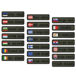 Parche nombre personalizado verde táctico – Cierre velcro 10x2,5 cm
