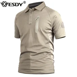 Camisa táctica hombre secado rápido con bolsillo frontal práctico