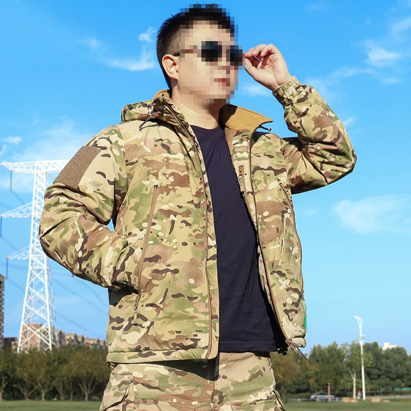 MCAP Chaqueta de algodón táctica ligera de invierno para hombre, chaqueta de camuflaje de nieve Polar para clima frío, abrigo de algodón ruso L7 para mujer - imagen 2