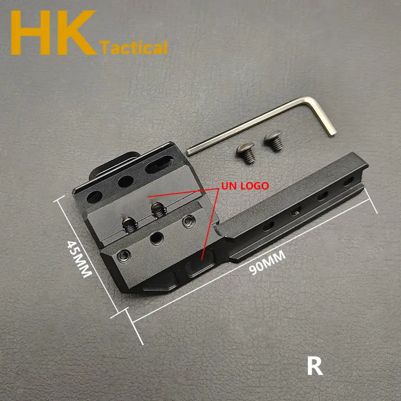 ModButton interruptor de presión con soporte de extensión lateral Un Mount DBAL NGAL M300 M600 armas tácticas linterna y soporte láser