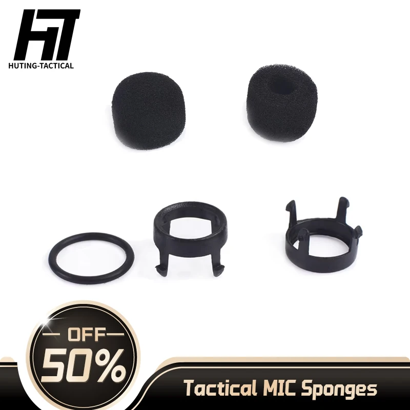 Accesorios para auriculares tácticos, esponjas de micrófono, piezas de repuesto para auriculares de la serie Comtac, juego de esponjas de micrófono, WZ160