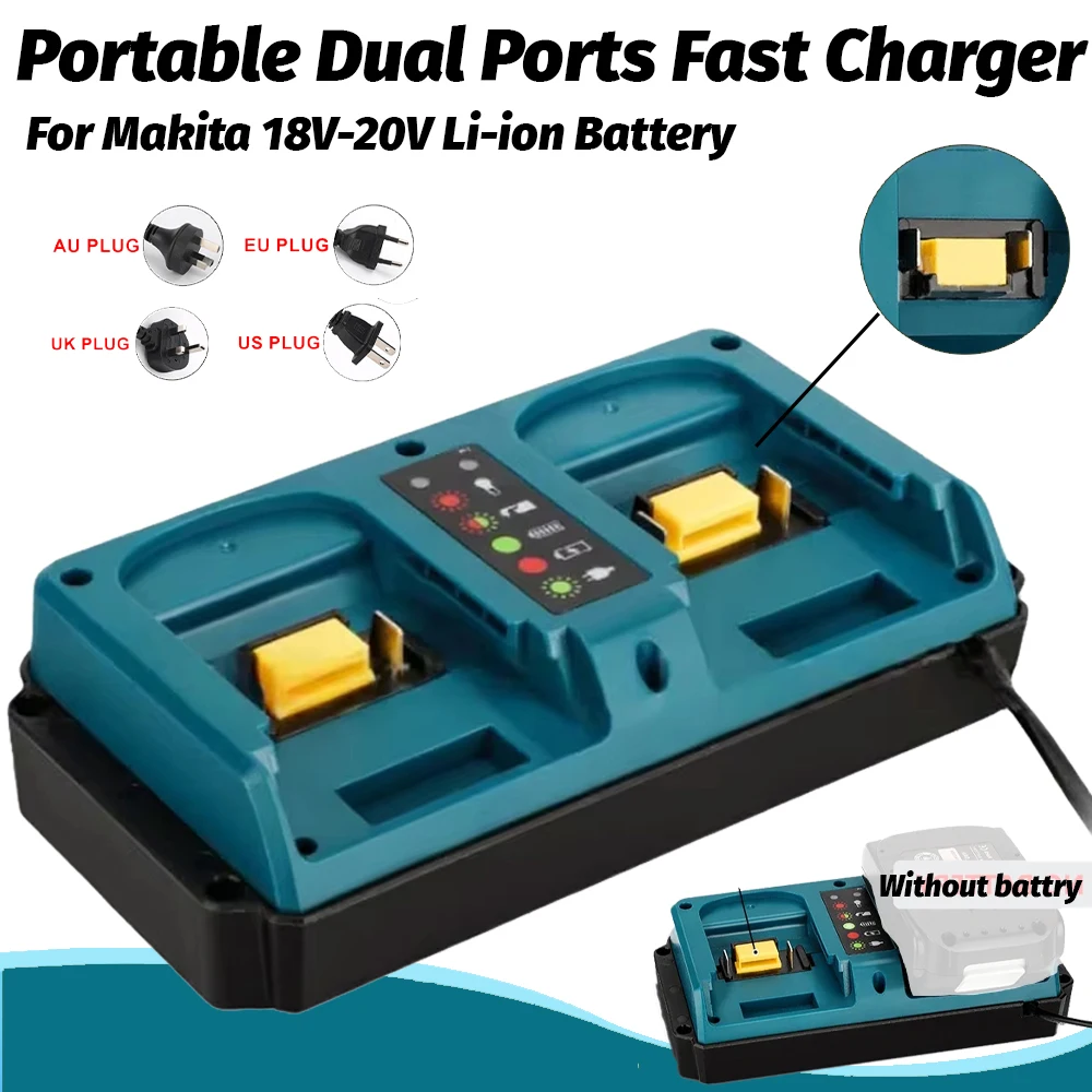 Cargador rápido Makita 18V-20V dual – Batería litio