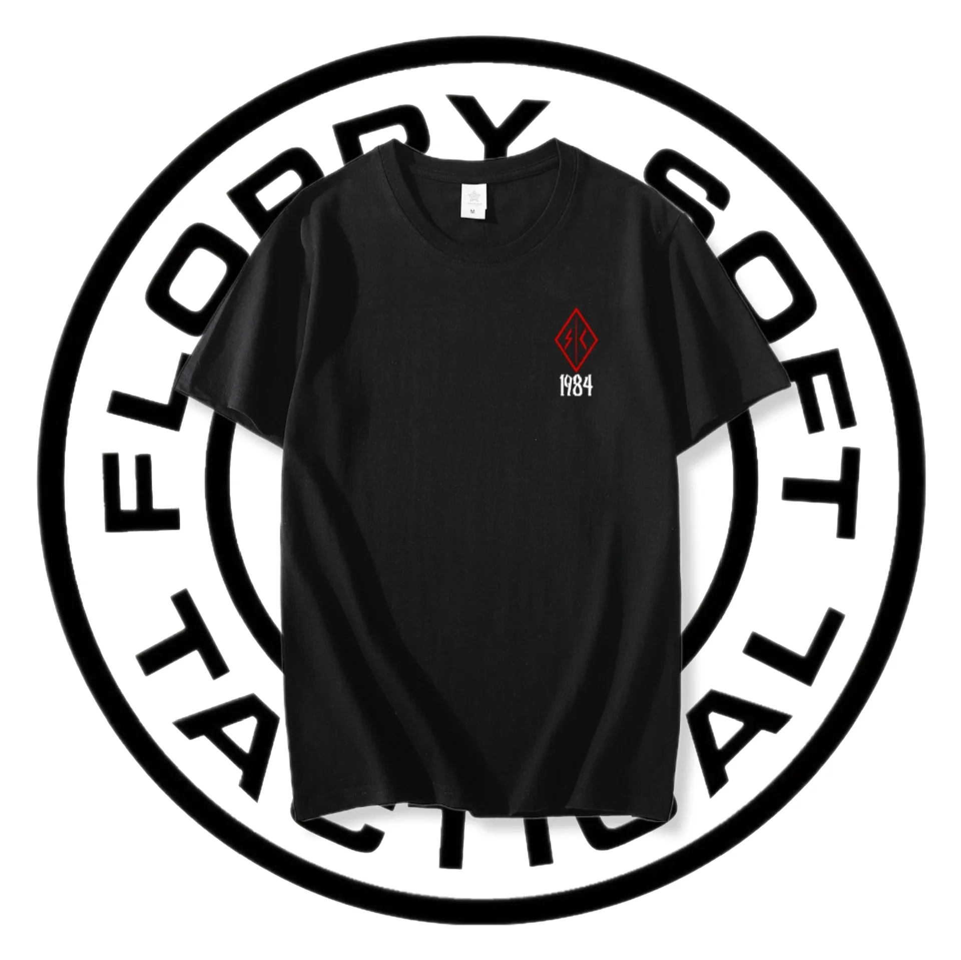 Camiseta de oración estampada irregular de gran tamaño de manga corta negra de manga corta - imagen 2