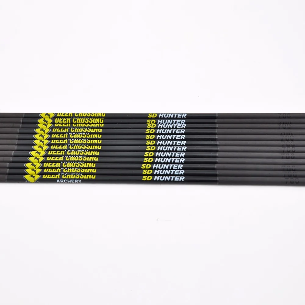 6 piezas de Tiro con Arco ID4.2mm, eje de flechas de carbono puro de 30 pulgadas Sp500 600 700 800 900 para arco recurvo, accesorios de caza - imagen 2
