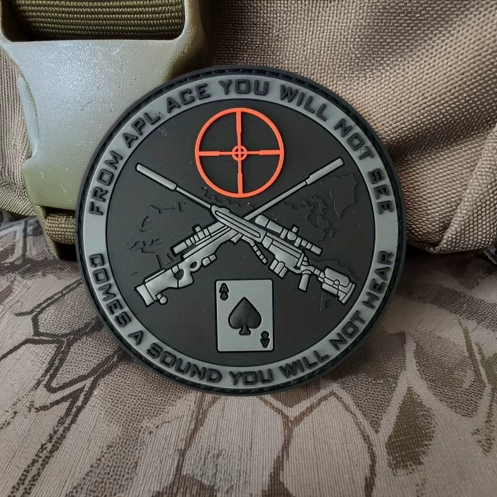 Parche táctico PVC 3D francotirador – Insignia moral con velcro - imagen 5