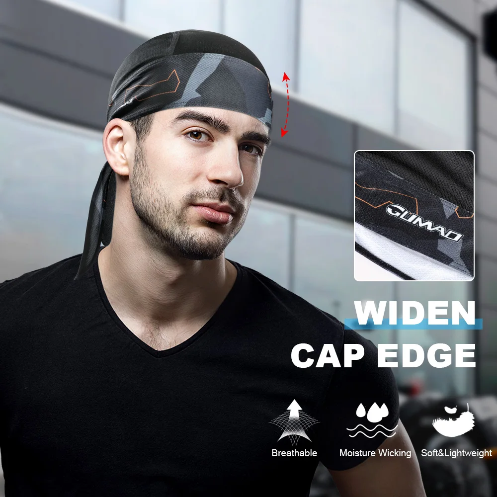 Gorro deportivo de ciclismo para hombre, gorro de pirata para correr, de secado rápido, para bicicleta, pesca, gorra de béisbol, pañuelo para la cabeza - imagen 4