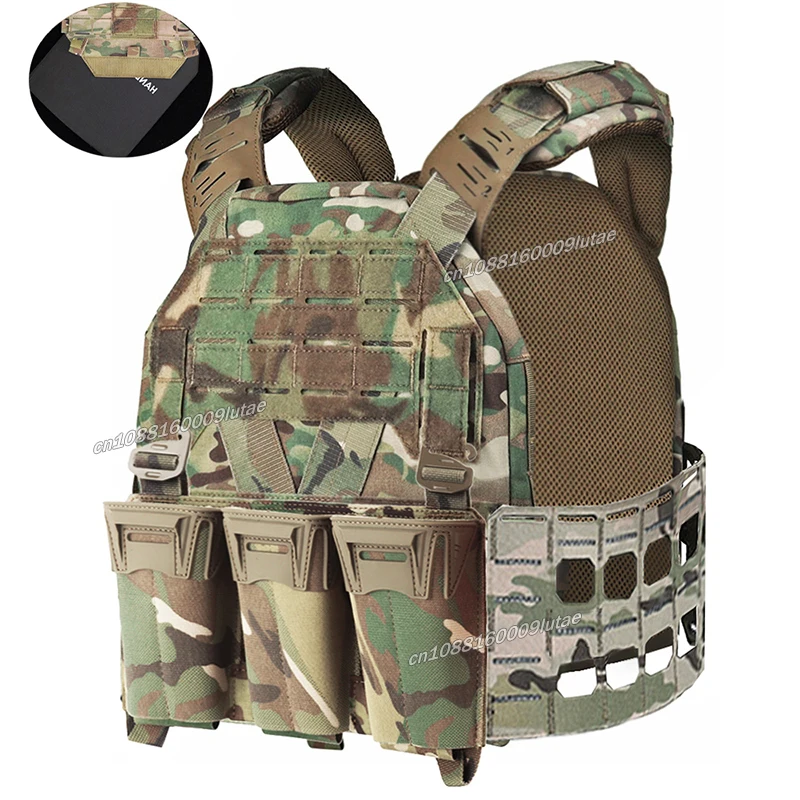 KZ-Juego de portador de placa táctica, chaleco de caza con cintura ligera/Panel de bolsa Triple Mag tipo K, equipo de liberación rápida MOLLE Airsoft - imagen 2