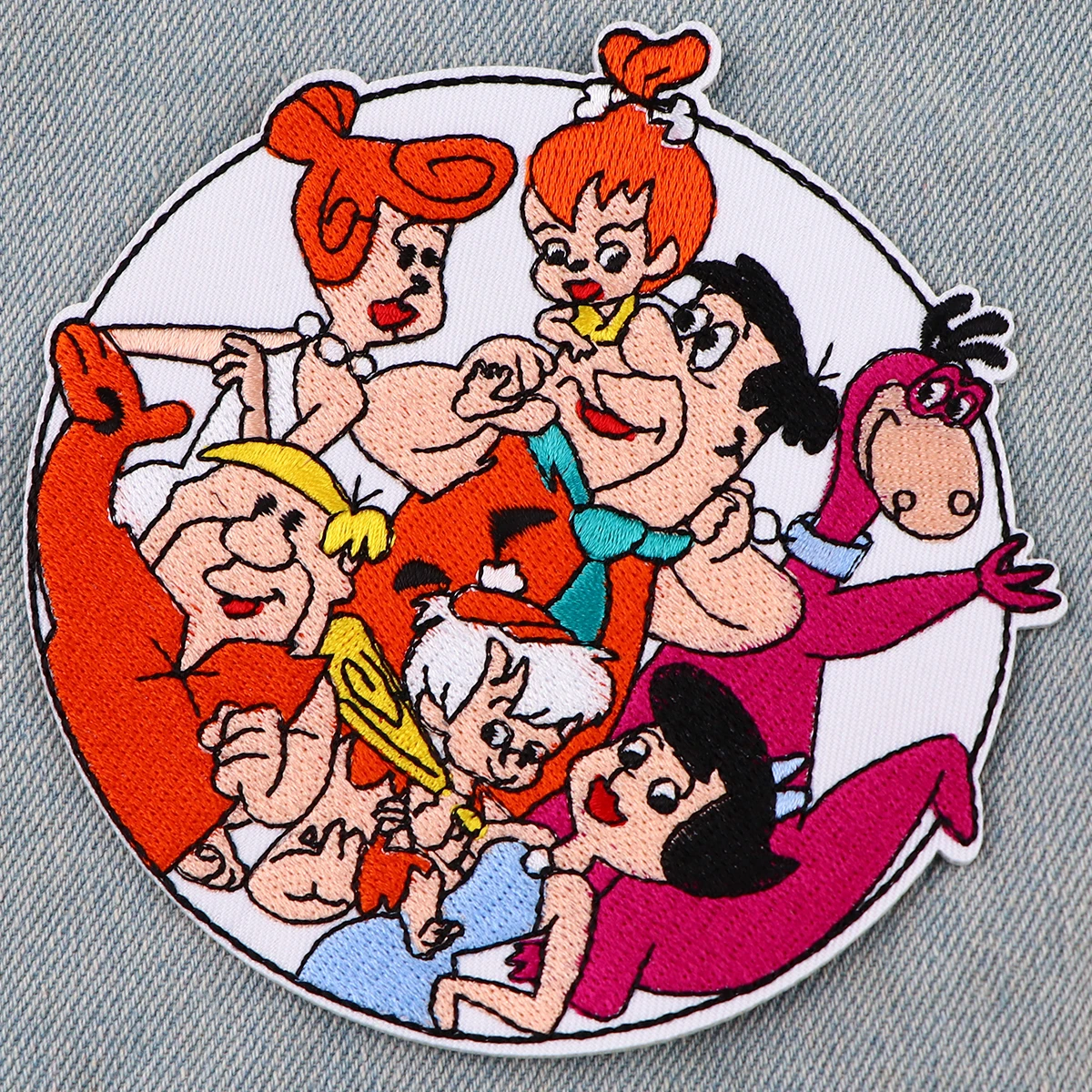 Parches familiares de dibujos animados, parches bordados Diy para planchar para ropa, insignias para chaqueta, pegatinas de costura, parches de apliques - imagen 4