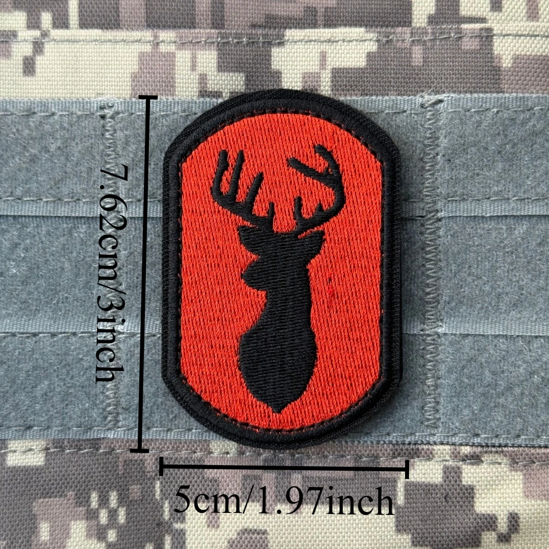 Parche de pistola de caza naranja de cazador de ciervos, moral táctica, apliques militares personalizados, gancho bordado y bucle, pegatina para mochila de ropa - imagen 2