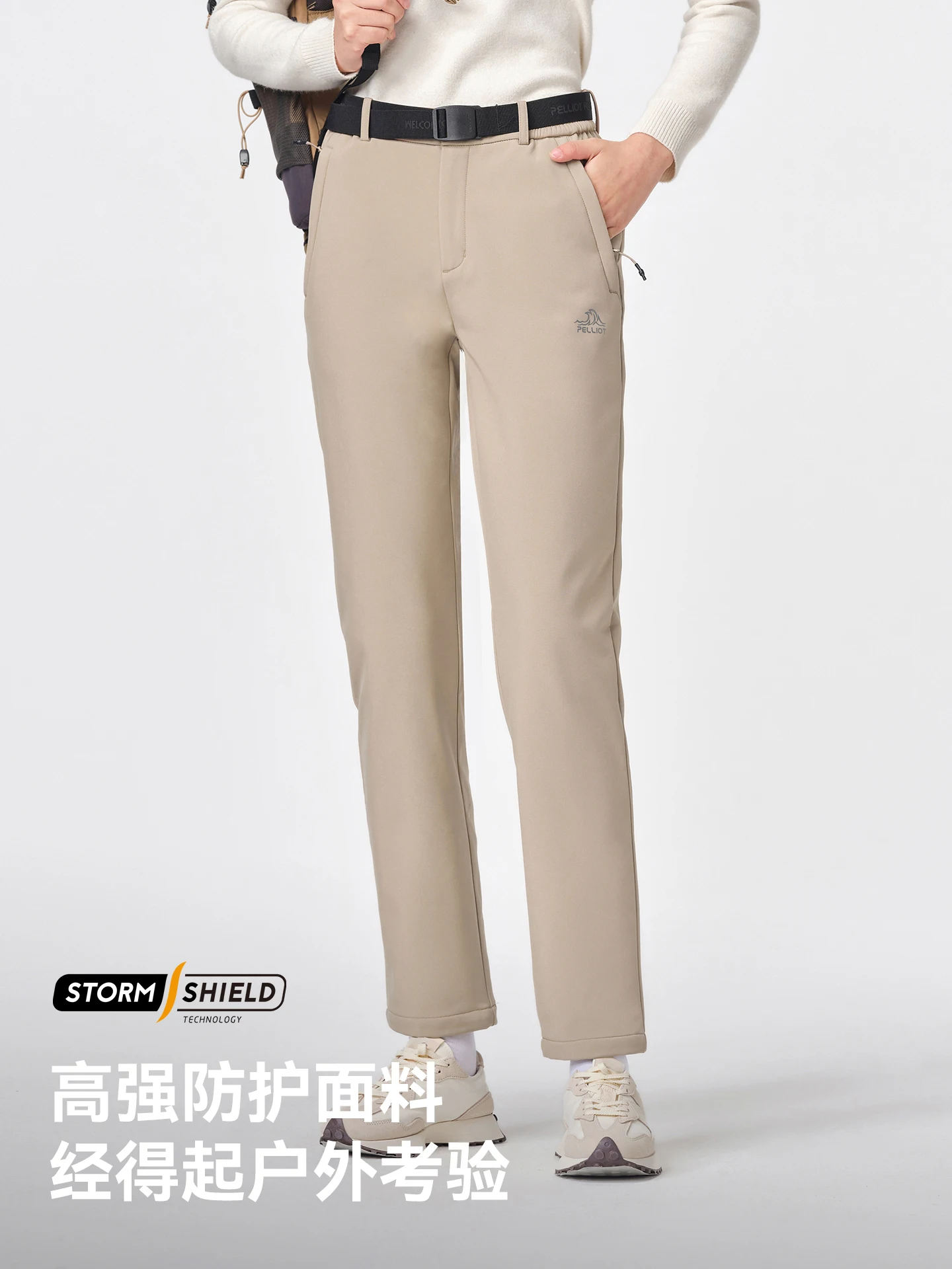 Pantalones de senderismo elásticos de invierno Pelliot, pantalones Softshell de lana impermeables para deportes al aire libre para mujer, pantalones de Trekking para esquí de montaña - imagen 3