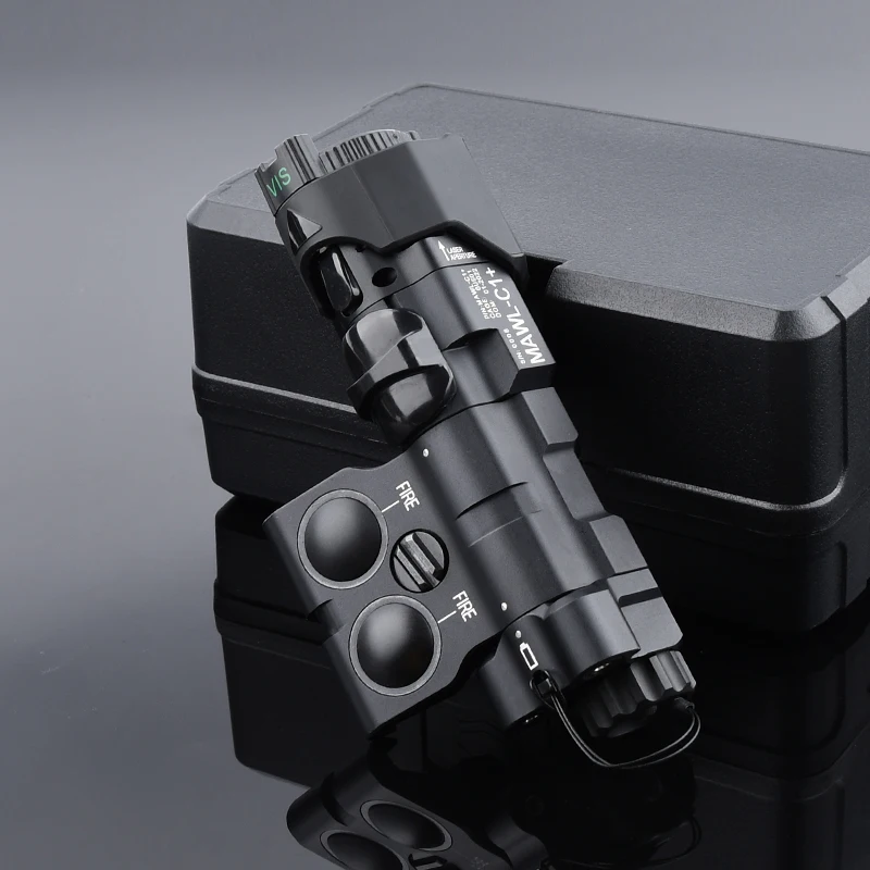 WADSN, actualización de Metal, MAWL C1, rojo, azul, verde, láser, Airsoft MAWL, lámpara de caza LED con iluminación CN IR, interruptor de presión de doble función - imagen 5