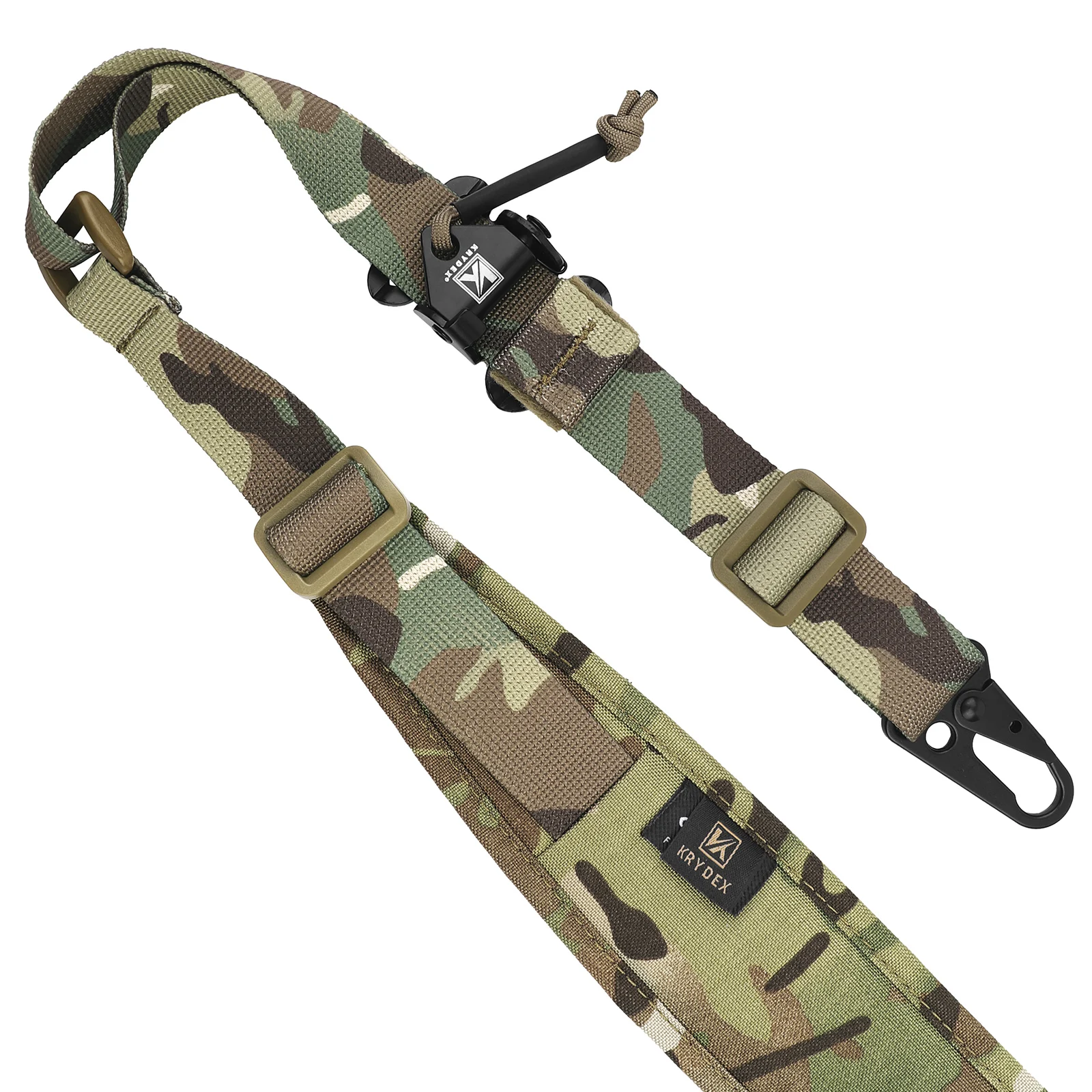 KRYDEX 500D táctico Rifle Sling correa de hombro Slingster 2 puntos acolchado pistola Sling hebilla de Metal escopeta cinturón accesorios de caza - imagen 5