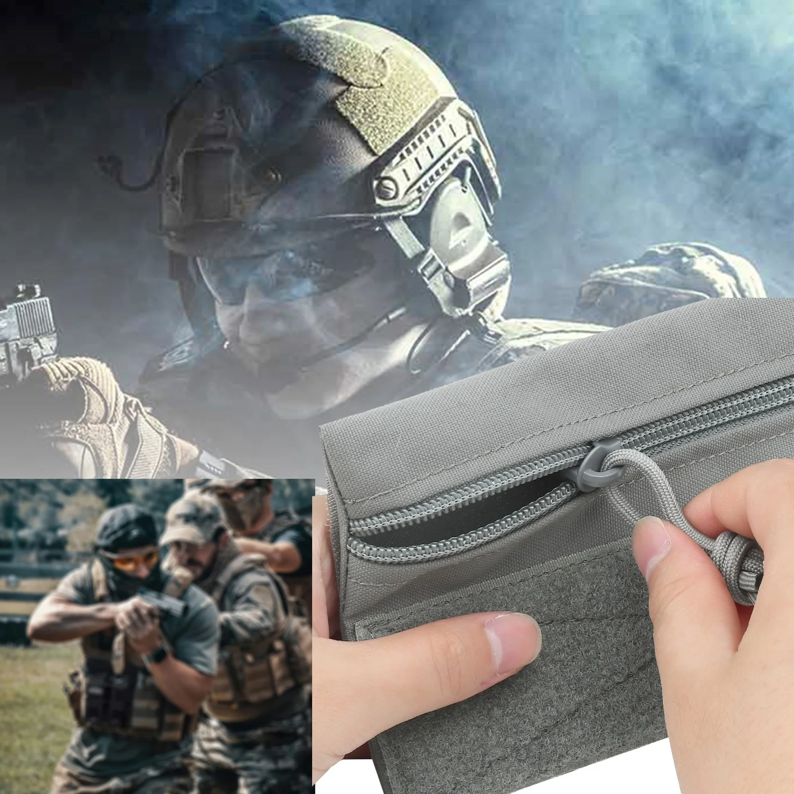 Bolsa táctica Micro Candy, bolsa larga de almacenamiento portátil, chaleco de caza, aparejo de pecho, accesorios de camuflaje de nailon para Airsoft, para senderismo - imagen 2