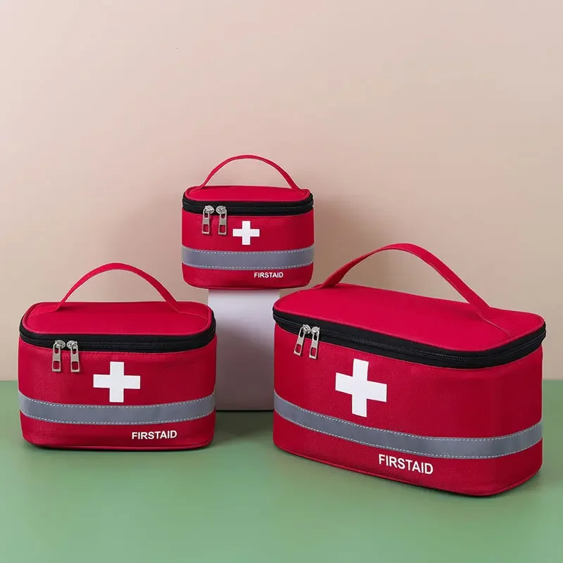 Botiquín de primeros auxilios, bolsa de almacenamiento de medicina, bolsa de rescate portátil para exteriores, organizador de almacenamiento de botiquín médico de gran capacidad para niños