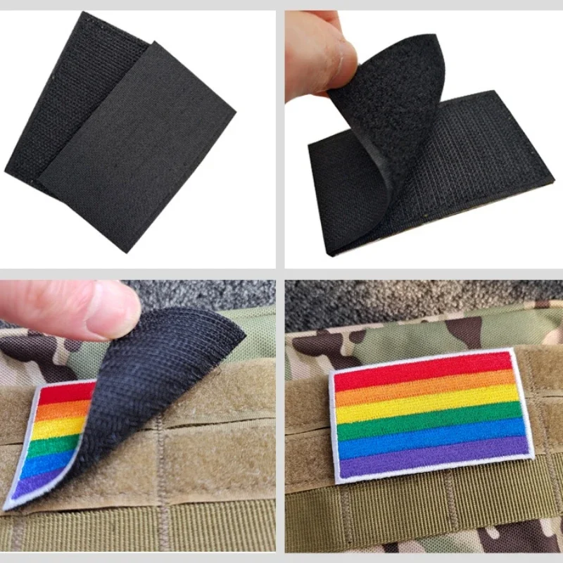 Parches de velcro de calavera pirata, insignia de bandera de tierra, mar y aire de EE. UU., decoración de mochila al aire libre, brazalete de moral, parche bordado - imagen 3