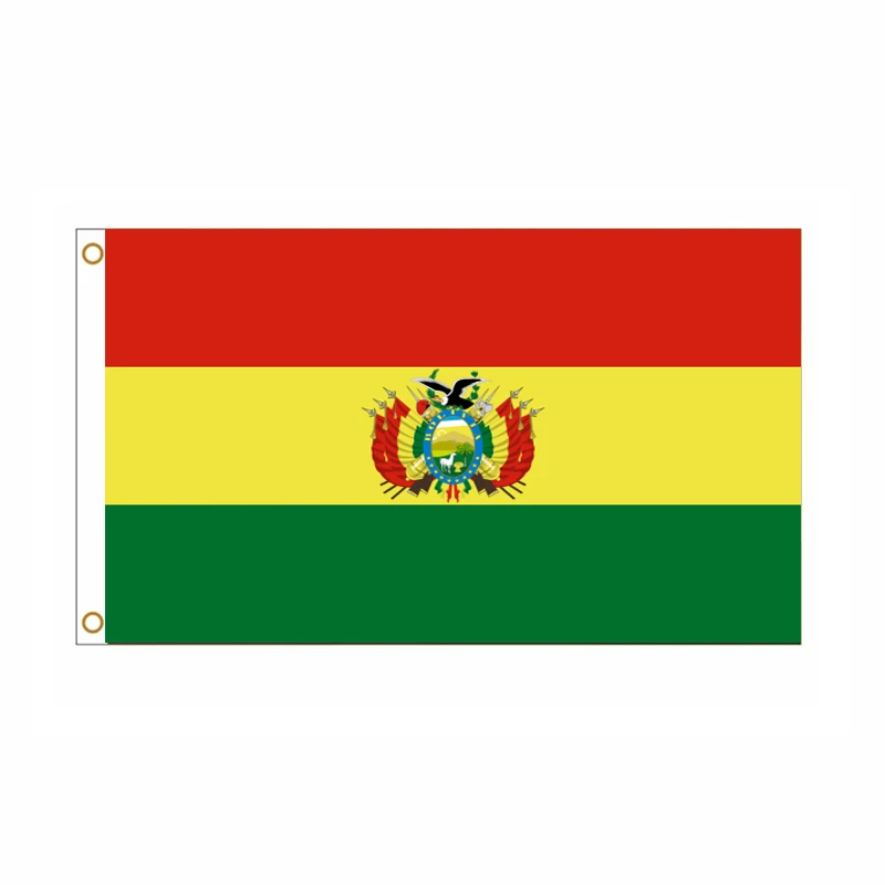 5 unids/lote bandera nacional de Bolivia 90x150cm bandera de Bolivia bandera nacional del Estado de Bolivia al por mayor - imagen 2