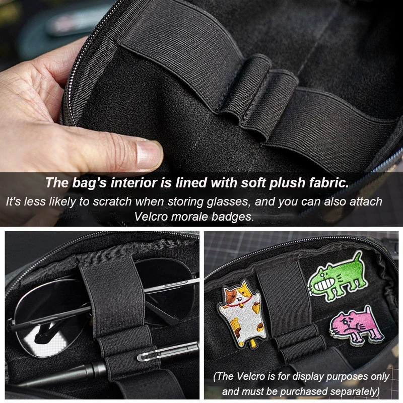 Estuche Táctico para Lápices de Nailon 1000D, Estuche para Gafas Molle, Bolsa para Herramientas EDC, Mochila, Paquete de Accesorios de Expansión, Accesorios de Caza - imagen 3