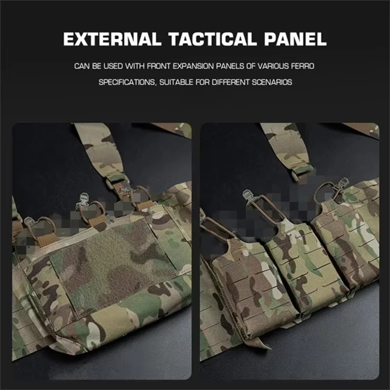 ERQYGRA-Chaleco táctico de caza, cinturón colgante de pecho de expansión, equipo de Paintball, sistema Molle para deportes al aire libre, accesorios de tiro - imagen 2