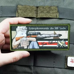 Parche militar con estampado de chica – Moral bordado en velcro
