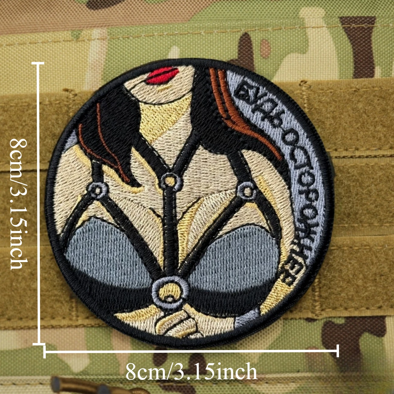 Chevron "Be Careful", parches de gancho y bucle bordados de belleza Sexy táctica para ropa, pegatina para mochila con apliques personalizados de moral - imagen 2