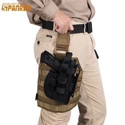 Funda táctica pierna MOLLE universal con correas para caza y combate