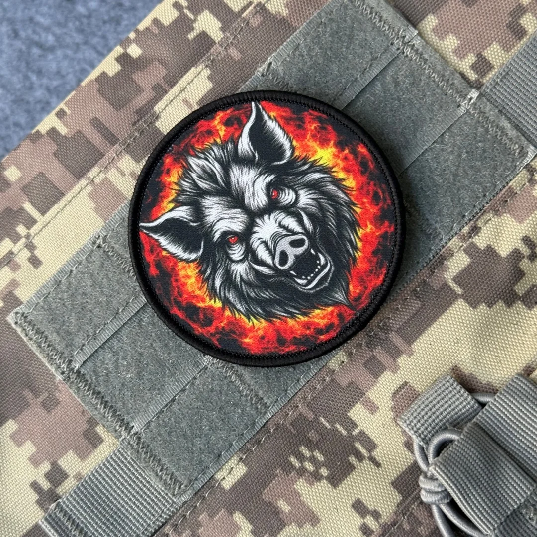 Parche táctico Chevron Totem Beast Morale, parches militares bordados con gancho para ropa, mochila, pegatina decorativa personalizada