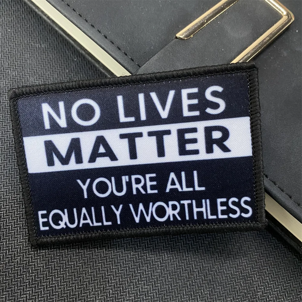 Parches de letras en blanco y negro para ropa, pegatinas de tela de gancho y bucle militar táctico, accesorios de sombrero y mochila de pistola - imagen 5