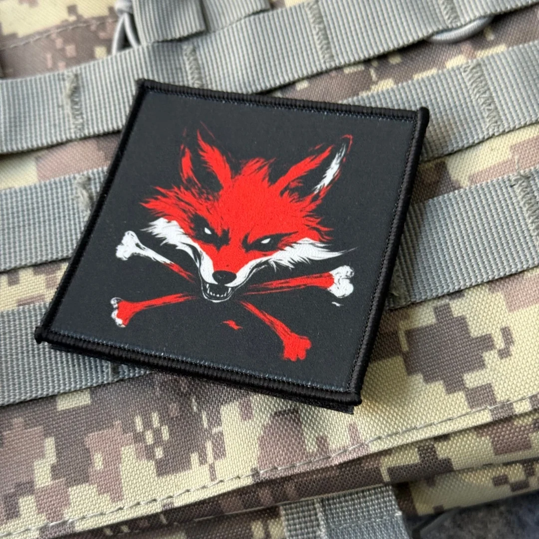 Chevron Fox Morale – parche táctico con velcro impreso - imagen 4