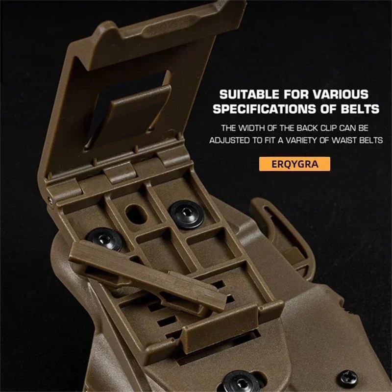 ERQYGRA-funda táctica Universal estándar para mano izquierda, bolsa Molle, cinturón, clip Glock 17, accesorios de cintura, revista de caza - imagen 4