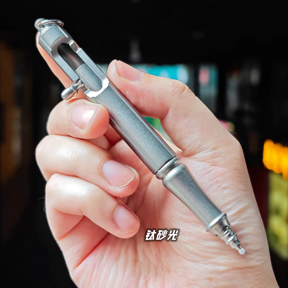 Perno mecánico de aleación de titanio para exteriores, pluma Manual EDC - imagen 3