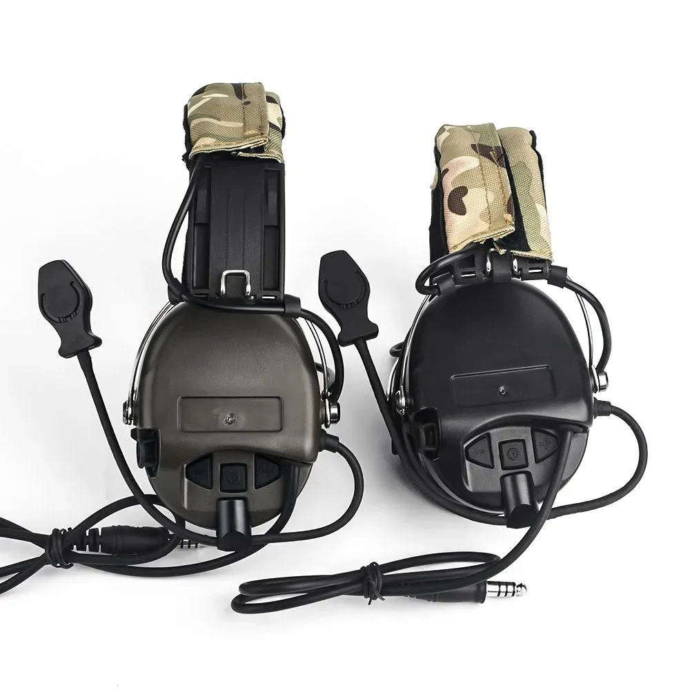 Auriculares tácticos para MSA, auriculares Sordin Airsoft, auriculares de comunicación de caza militar, sin reducción de ruido, 7,0 enchufe WADSN - imagen 5