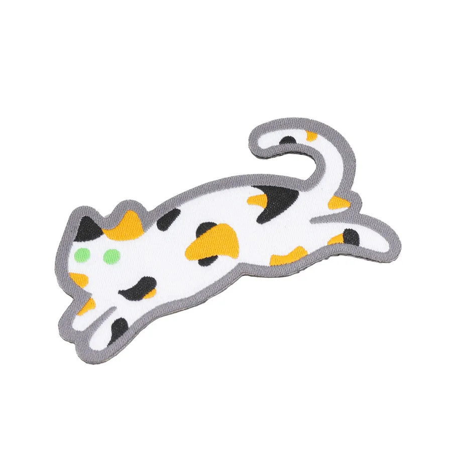 Parche bordado de dibujos animados de gato, brazalete táctico de animales para decoración de bolsas de ropa, negro/blanco/gris/Siamese/Sanhua/Tabby Cats - imagen 4