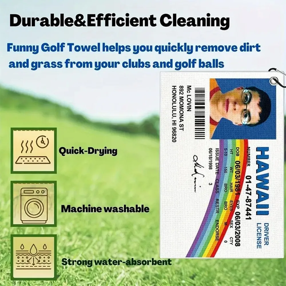 Toalla de Golf con Clip extraíble, bolsas de Golf, divertida toalla Premium de microfibra, suave y cómoda, accesorios deportivos para golfistas, 1 ud. - imagen 5