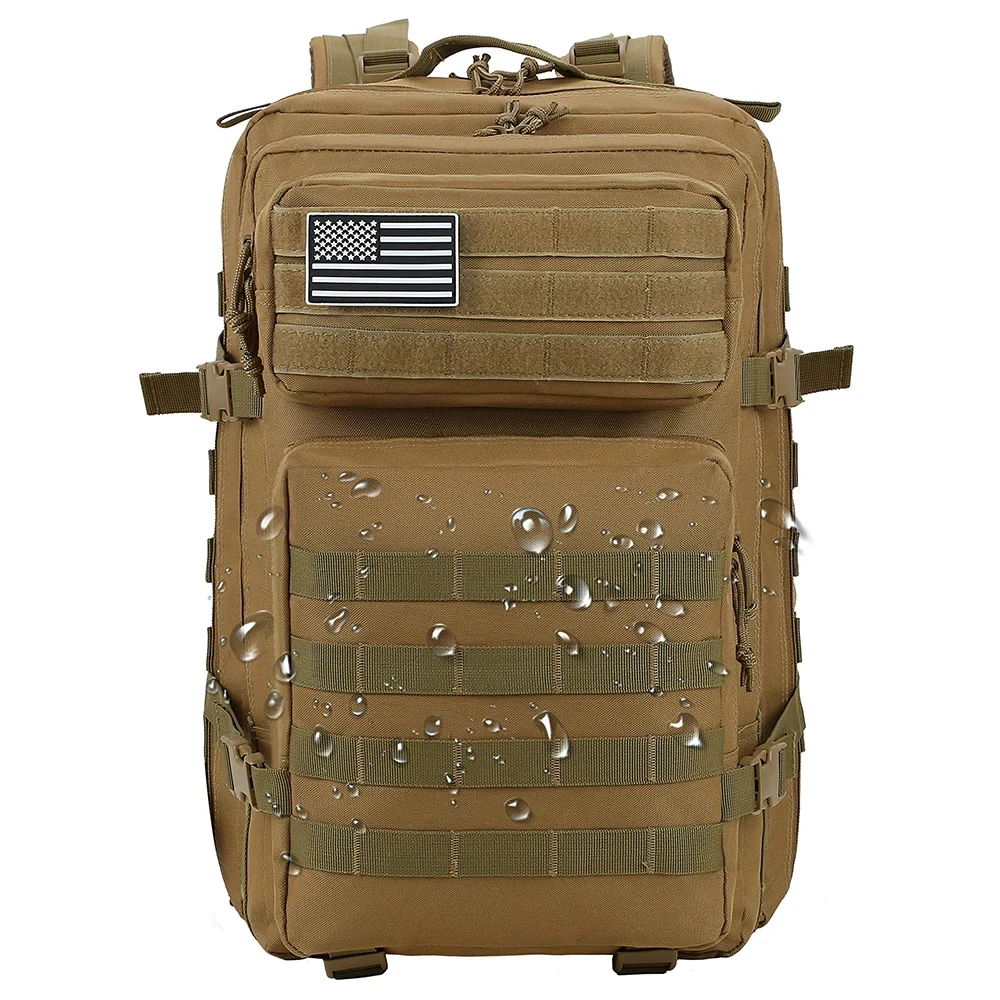 Mochila táctica militar grande de 45l, bolsa de asalto de 3 días, bolsa Molle, mochila de senderismo, mochila impermeable de caza - imagen 4