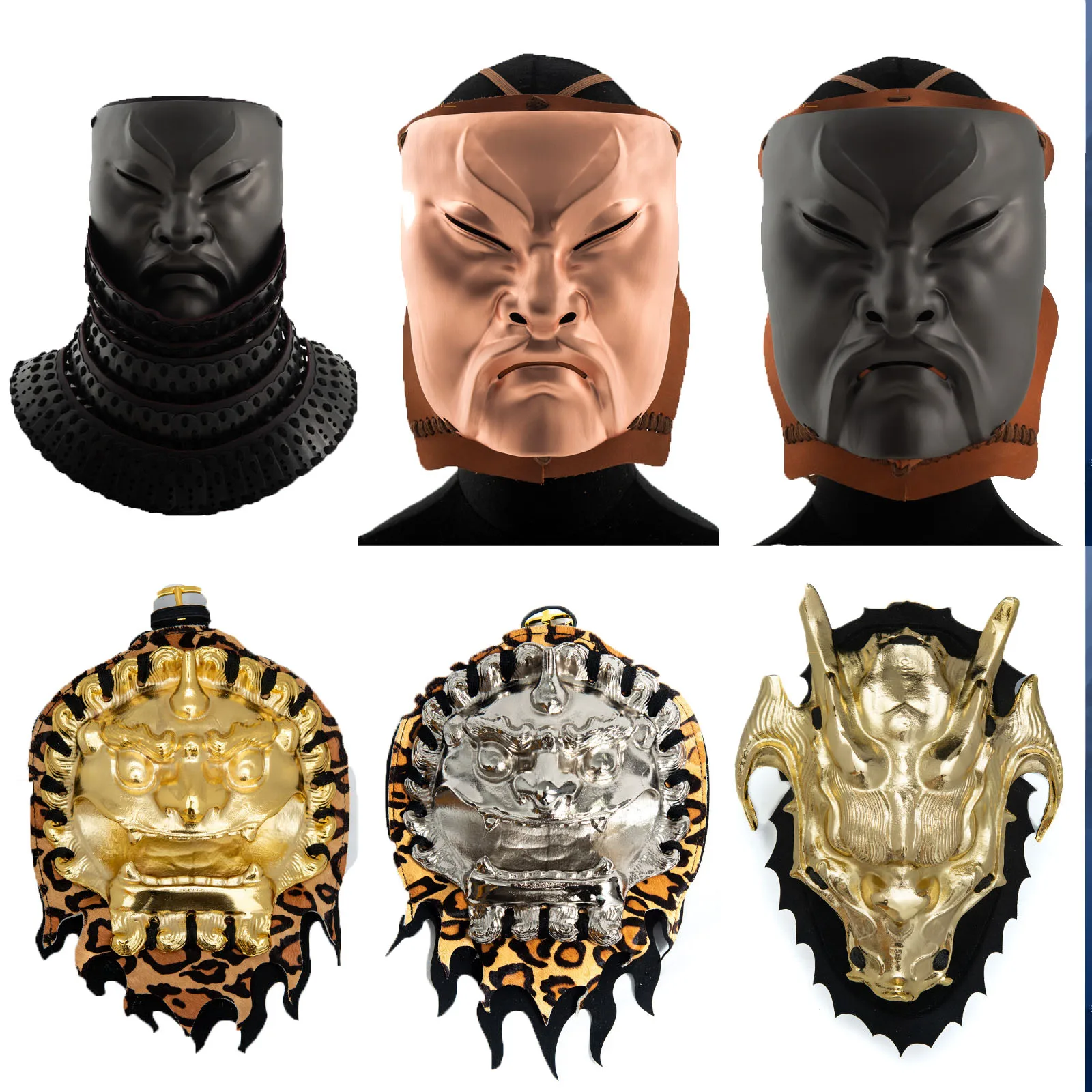 Armadura de hombre, armadura de hombro, accesorios para golondrina, combinada con máscara de Metal, armadura facial de hierro, personas reales pueden usar accesorios de armadura
