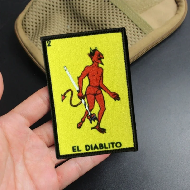Parche táctico "EL DIABLITO" para ropa, insignias de moral del mapa de México, brazalete estampado, gancho, mochila militar, pegatina decorativa - imagen 5