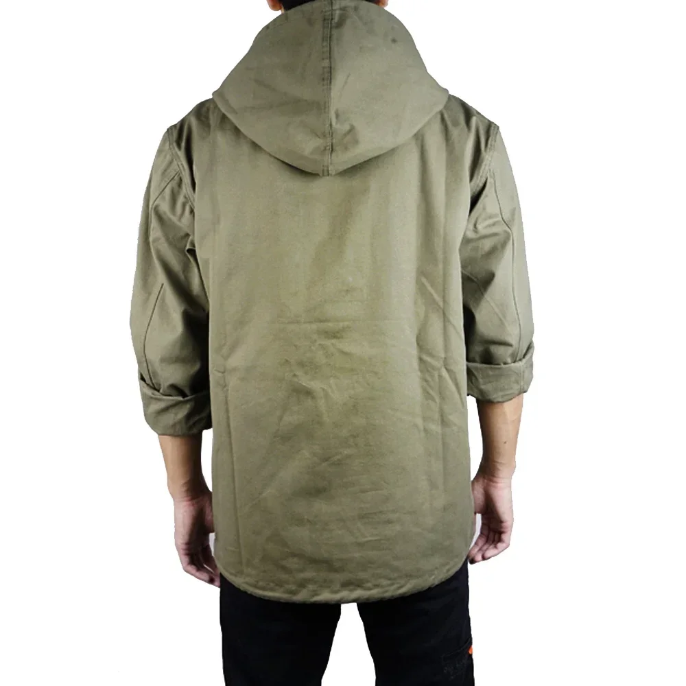 Chaqueta Vintage de uniforme estadounidense de la Segunda Guerra Mundial, abrigo Retro holgado de algodón puro, chaqueta de soldado americano - imagen 5