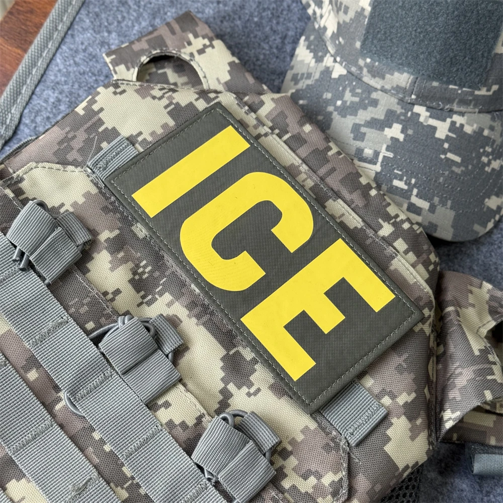 Parche de hielo, insignia de moral táctica, parches de gancho y bucle impresos para ropa, equipo militar, pegatina para casco